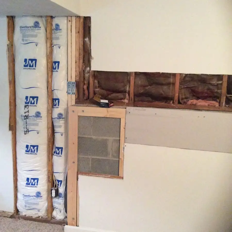 Wall insulation replacement during Contents Cleaning & Restoration in Steele Creek